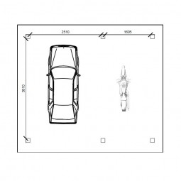 carport voiture moto 20m²