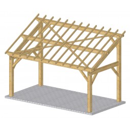 abri voiture toit pente 50%