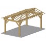 ossature bois carport double pente 30%