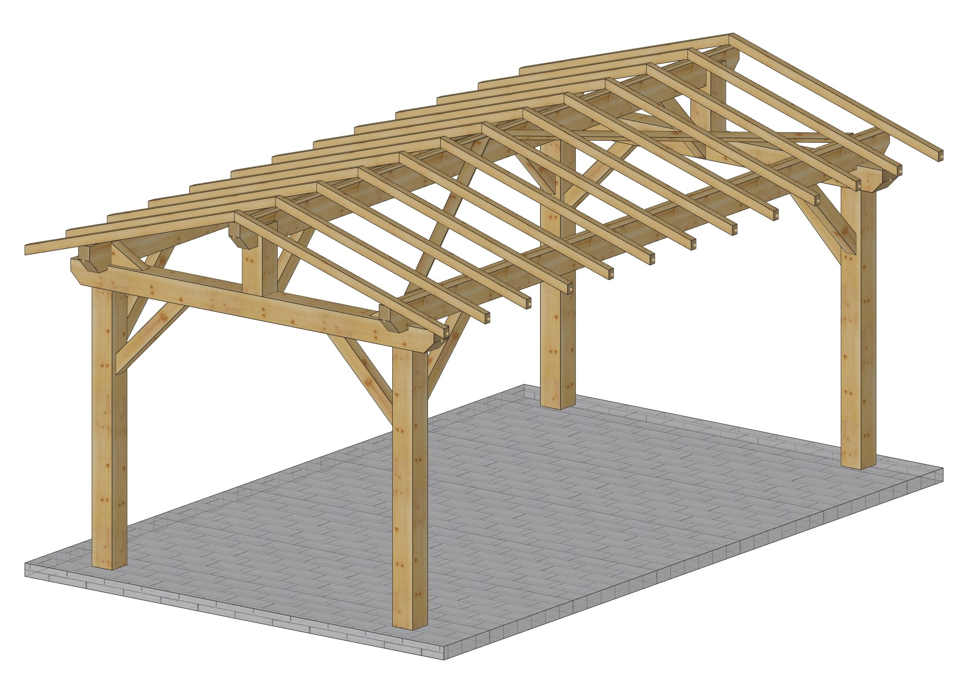 Kit Maquette Abri De Voiture En Bois – échelle H0, Dimensions 19,3 X 6,5 X 6,8 Cm, Niveau Débutant