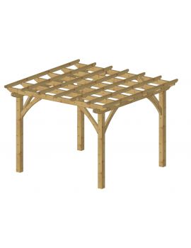 Pergola Bras Cintrés 3 x 3