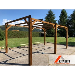 Carport toit plat 15m²