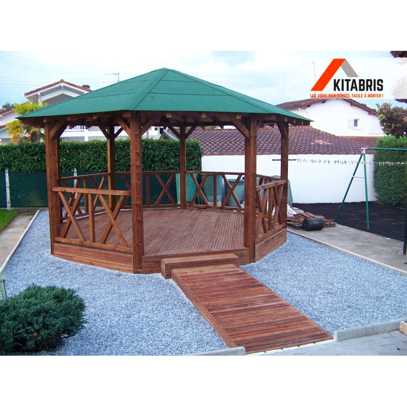 Kiosque de Jardin Blueterm en bois 12.32 m2 Habrita