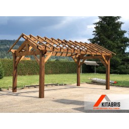 Abri voiture 2,9 x 5,5 (P 50 %) pour une voiture