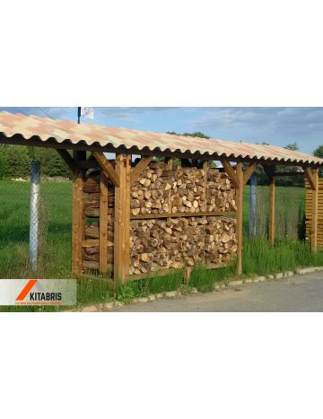 Abri buches, abri pour bois de chauffage, range buches, abri