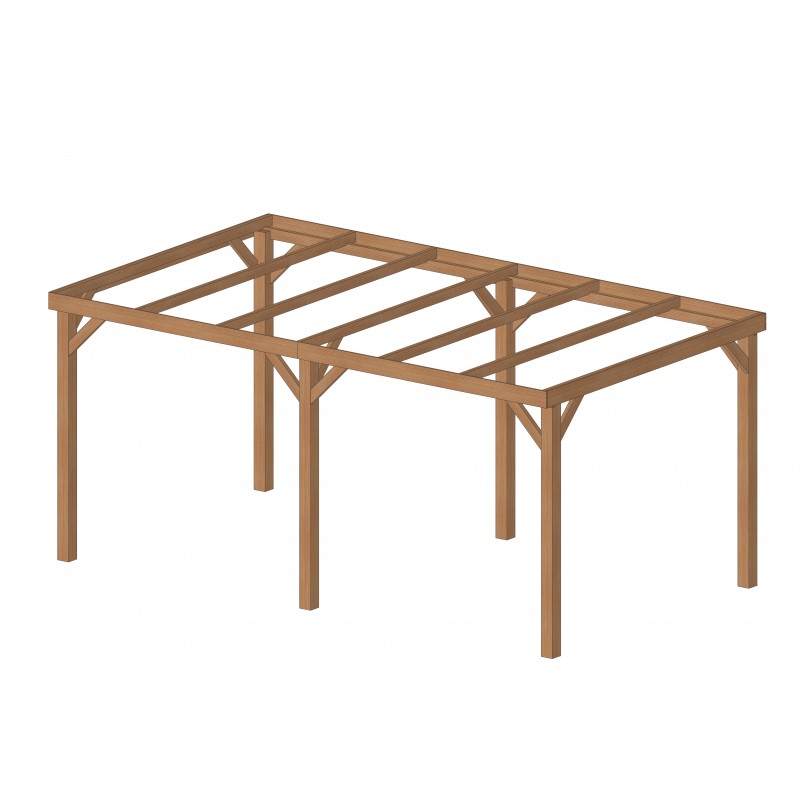 Carport Plat avec Bandeau 5,1 x 2,9