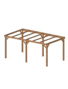 Carport Plat avec Bandeau 5,1 x 2,9