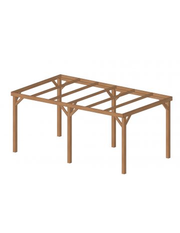 Carport Plat avec Bandeau 5,1 x 2,9