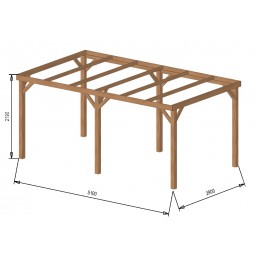 cotes Carport Plat avec Bandeau