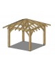 Pergola de type Carbet - 9 m²