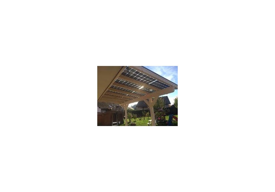 Installation panneaux solaires pergola bois